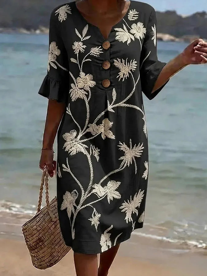 Coralie | Robe décontractée à imprimé floral