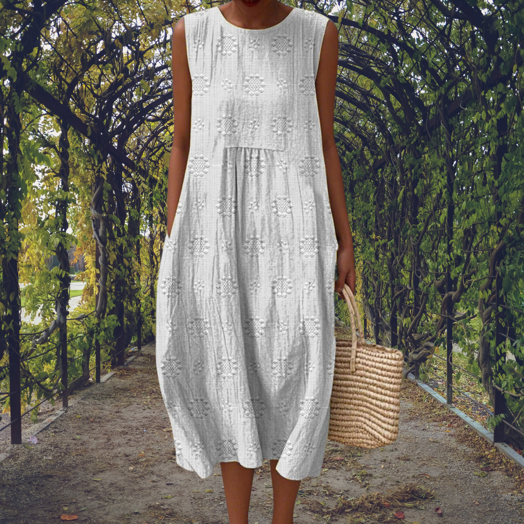 Aikaterini | Robe élégante sans manches avec poches