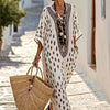Robe Col V À Pois Resort Imprimé