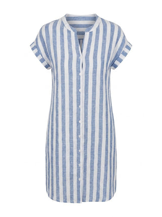 Noémie | Robe-Chemise Rayée Élégante