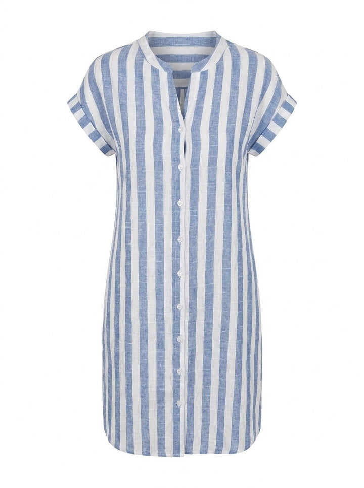 Noémie | Robe-Chemise Rayée Élégante