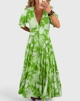 Minelda | Robe fleurie col V