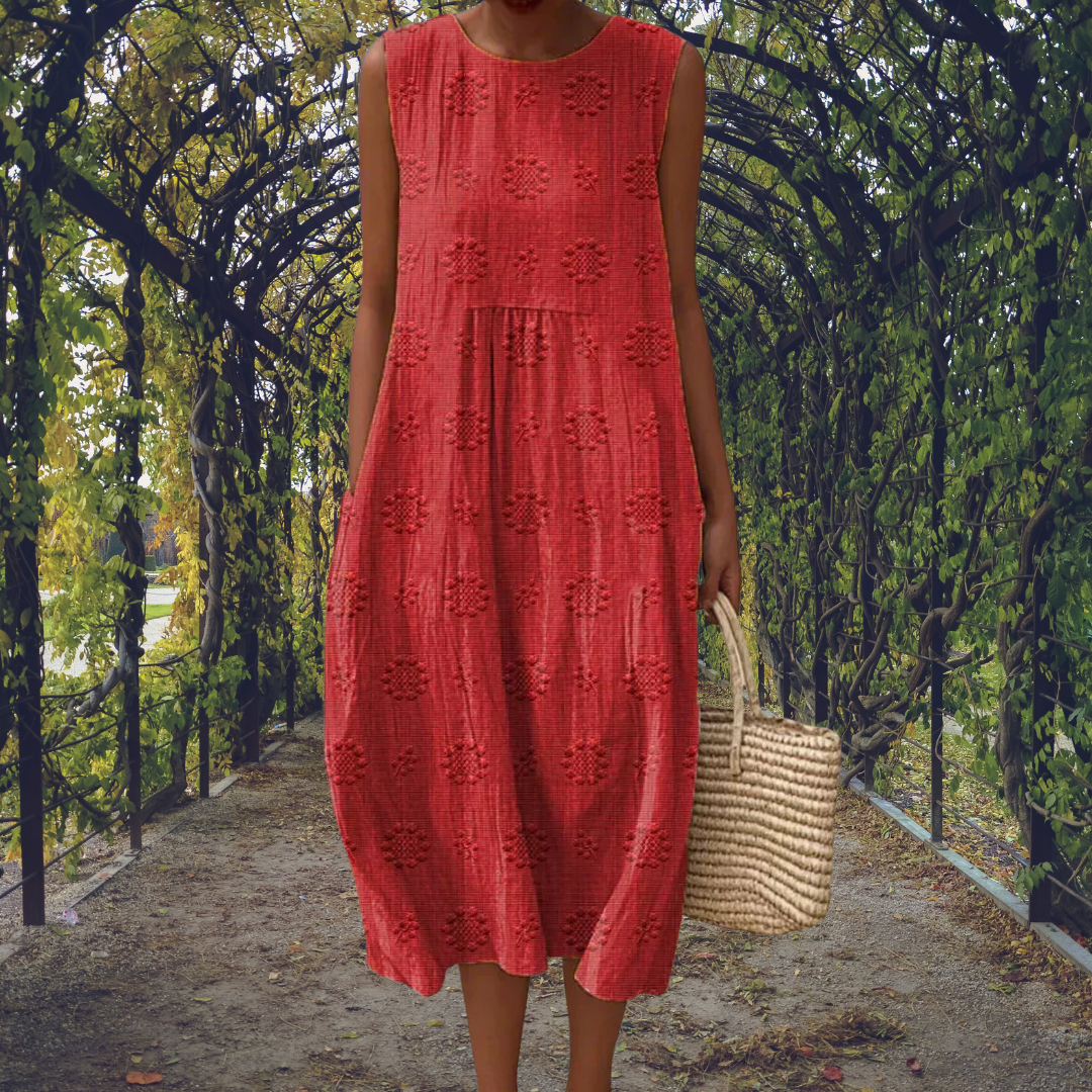 Aikaterini | Robe élégante sans manches avec poches