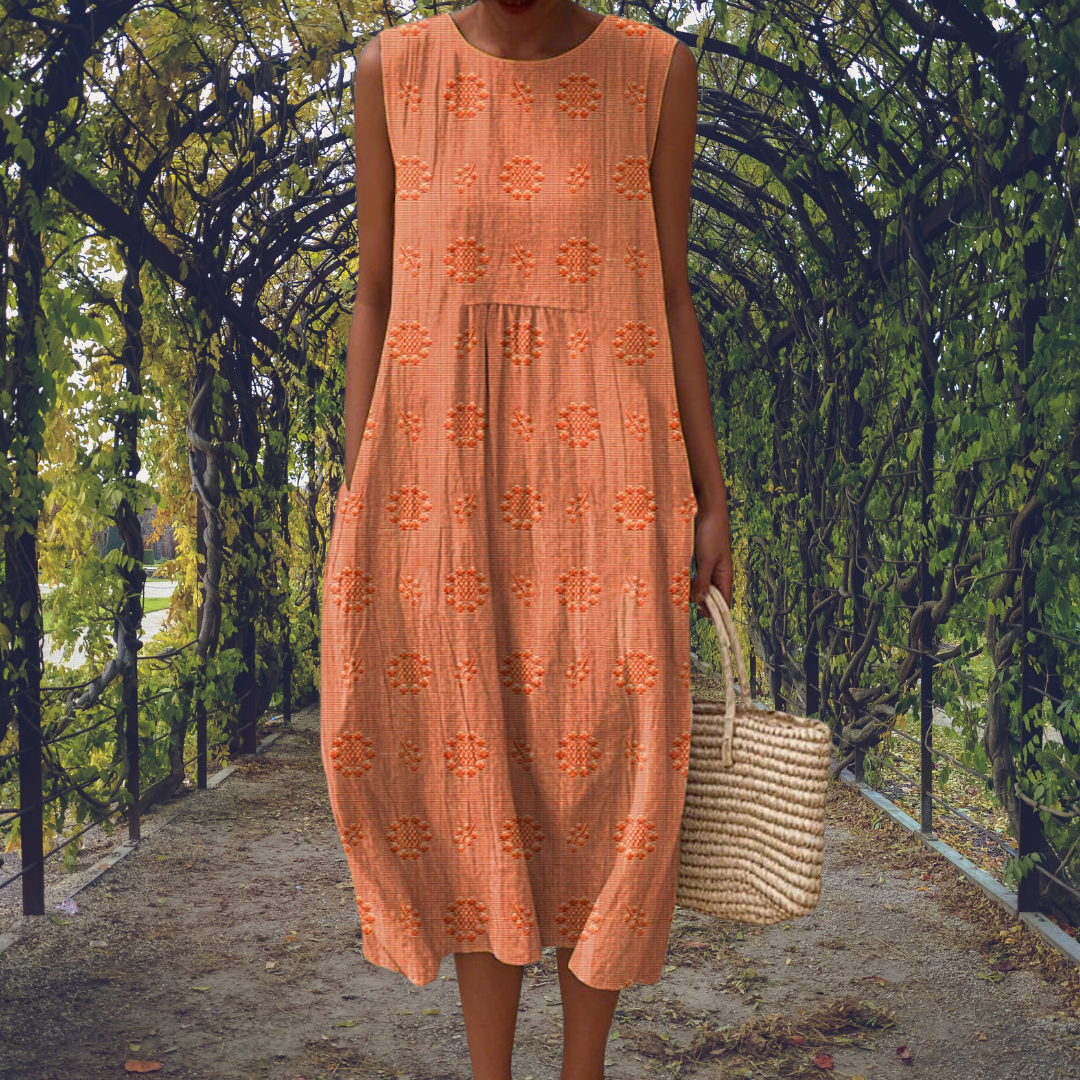 Aikaterini | Robe élégante sans manches avec poches