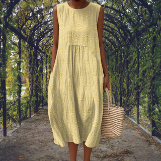 Aikaterini | Robe élégante sans manches avec poches