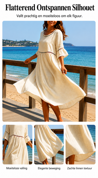 Amara | Robe Midi Élégante Effet Ventre Plat