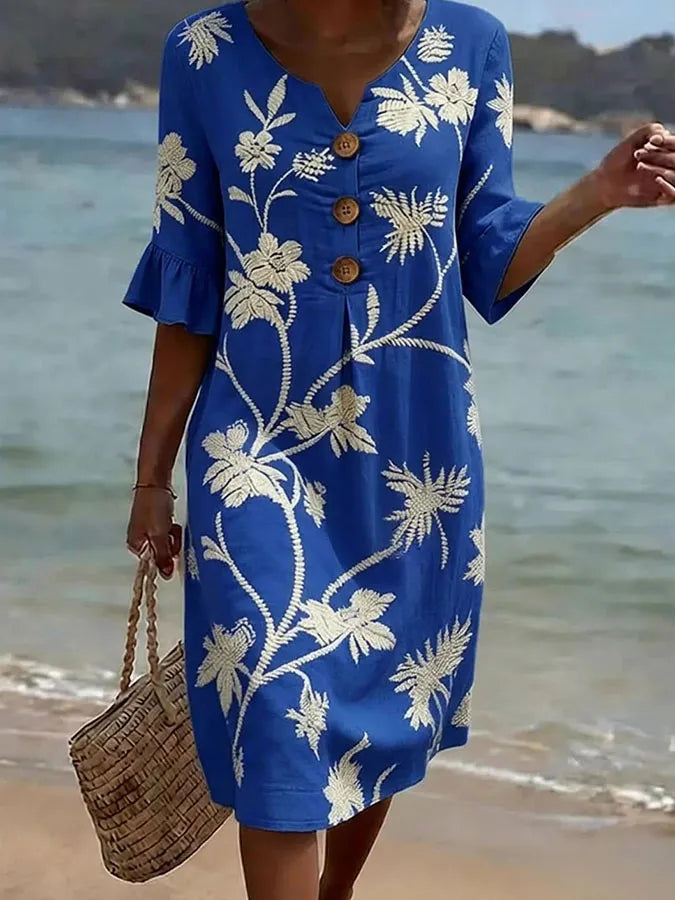 Joëlle | Robe décontractée à imprimé floral