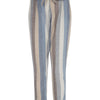Pantalon rayé en lin - bleu