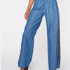 Pantalon liseré boutonné - denim