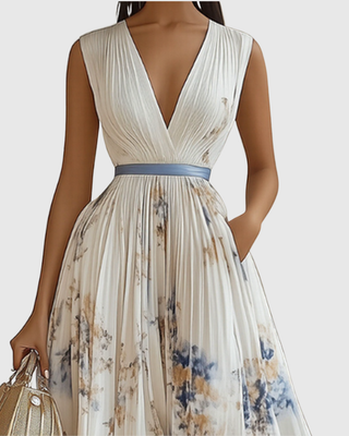 Rowella | Robe Maxi Plissée Élégante