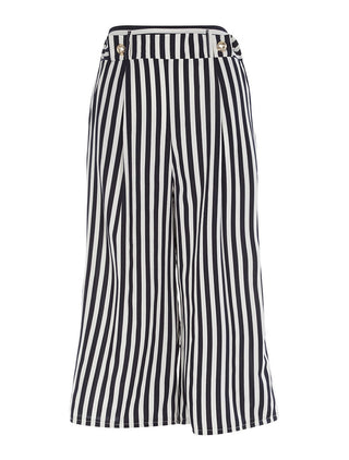 Jupe culotte léger à rayures - marine