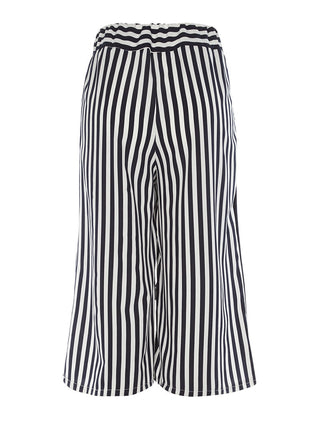 Jupe culotte léger à rayures - marine