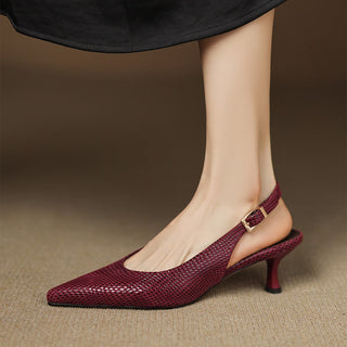Céliane | Spitzleder Slingback-Pumps