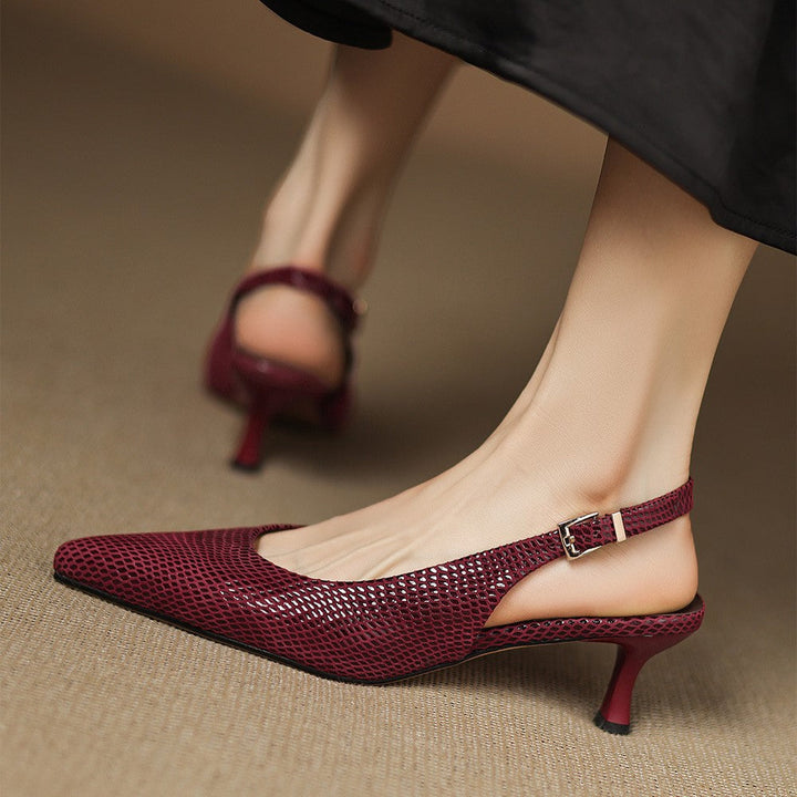 Céliane | Spitzleder Slingback-Pumps
