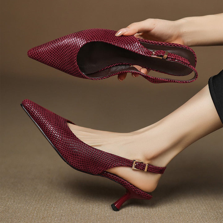 Céliane | Spitzleder Slingback-Pumps