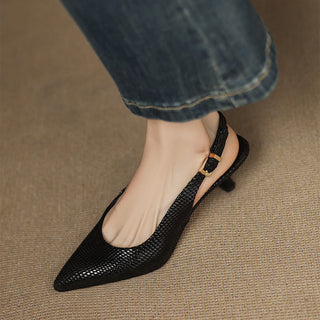 Céliane | Spitzleder Slingback-Pumps