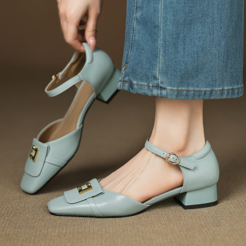 Elvane | Schnalle Cuir Mary-Janes