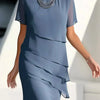 Velora | Robe Midi Luxueuse à Épaisseurs