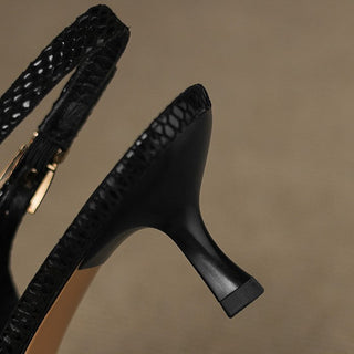 Céliane | Spitzleder Slingback-Pumps