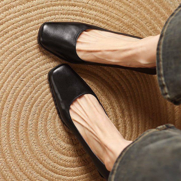 Oriel | Leder Quadrat Pumps