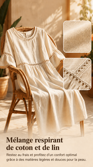 Amara | Robe Midi Élégante Effet Ventre Plat