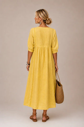 Elizabeth | Robe longue à col en V