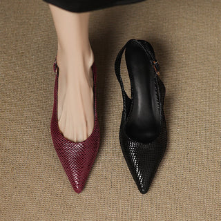 Céliane | Spitzleder Slingback-Pumps