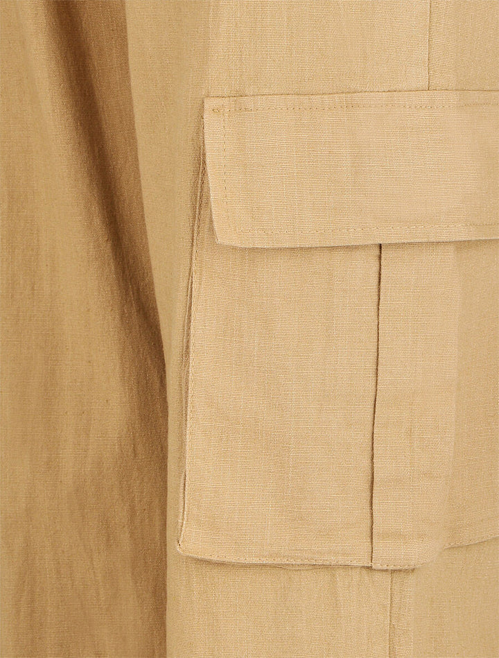 Pantalon cargo taille haute - Taupe