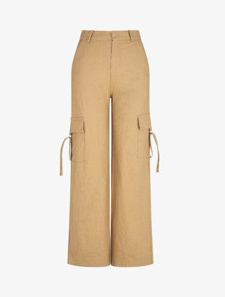 Pantalon cargo à liens - Taupe