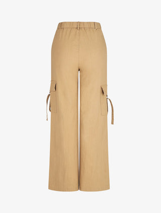 Pantalon cargo à liens - Taupe
