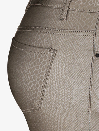 Pantalon en simili effet python - Gris clair