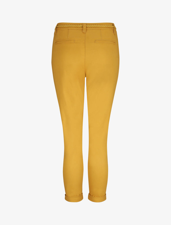 Pantalon 7/8 à revers - Jaune moutarde