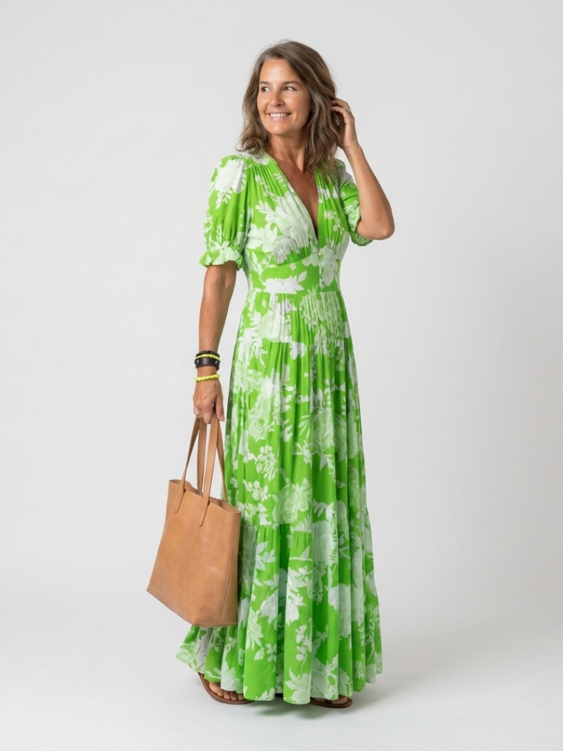 Léonie | Robe longue fluide fleurie