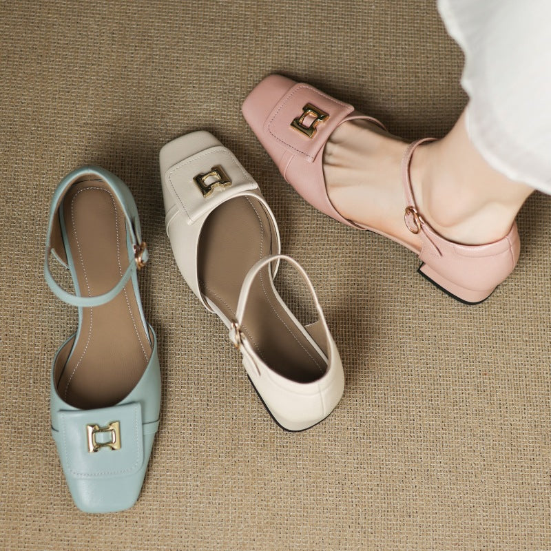 Elvane | Schnalle Cuir Mary-Janes