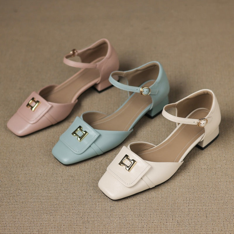 Elvane | Schnalle Cuir Mary-Janes