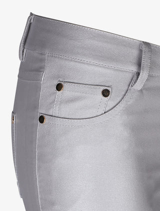 Pantalon lamé coupe skinny - Argent