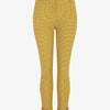 Pantalon droit taille haute imprimé petits points - Moutarde