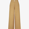 Pantalon ample taille haute à boucle fantaisie - Camel