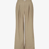 Pantalon ample taille haute à boucle style maillon - Taupe