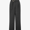 Pantalon ample à double boucles dorées - Noir