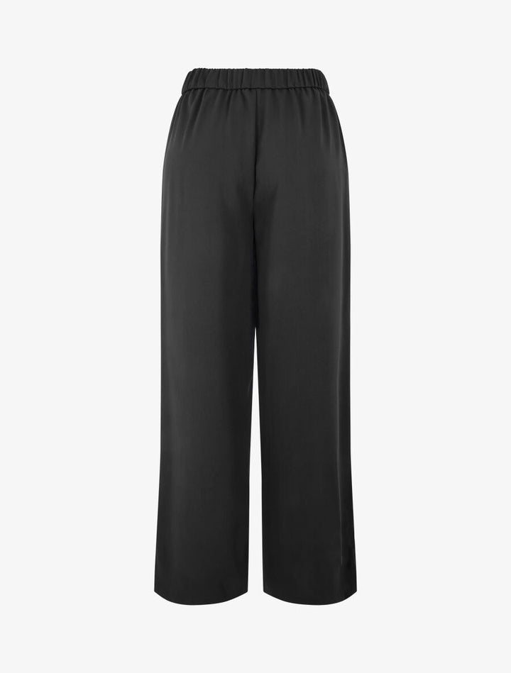 Pantalon ample à double boucles dorées - Noir
