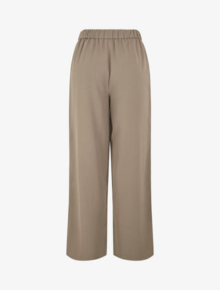 Pantalon ample à double boucles dorées - Kaki