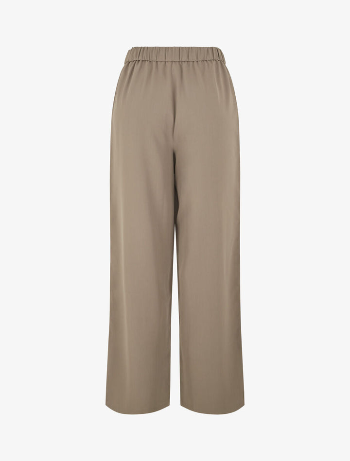Pantalon ample à double boucles dorées - Kaki