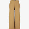 Pantalon ample taille haute à boucle - Camel
