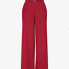 Pantalon ample taille haute à boucle - Rouge
