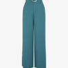 Pantalon ample à fermeture stylisée - Bleu canard