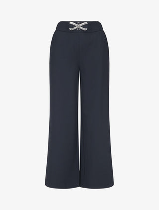 Pantalon ample à boucle style noeud - Marine
