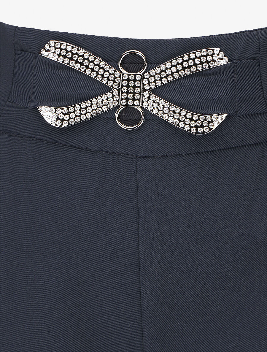 Pantalon ample à boucle style noeud - Marine