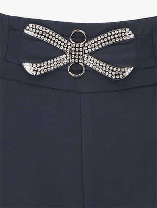 Pantalon ample à boucle style noeud - Marine