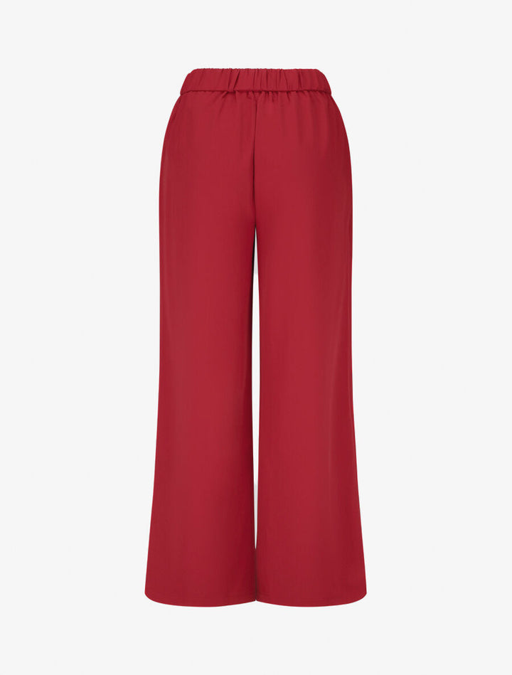 Pantalon ample à boucle style noeud - Rouge